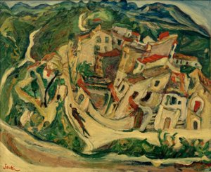 Ch. Soutine, Blick auf Cagnes (La Gaude und die Baous) von Chaim Soutine